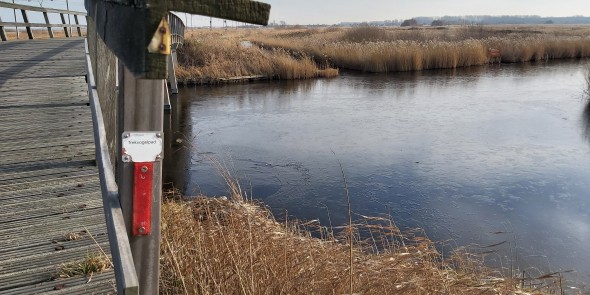 Markering op het Trekvogelpad © Breg Schoen