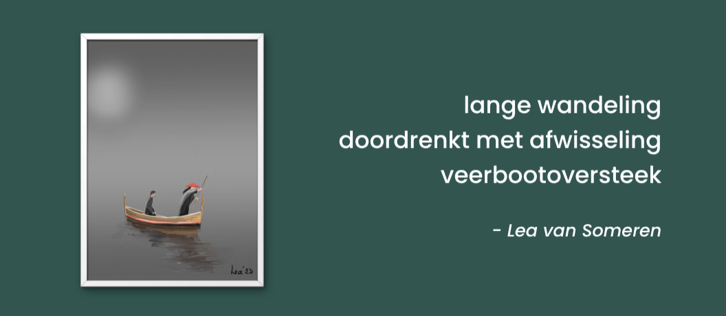 Banner haiku door Lea van Someren.