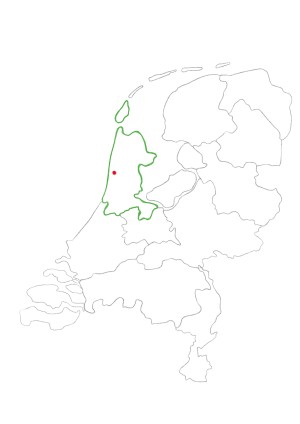 Kaart onverhard Noord-Holland