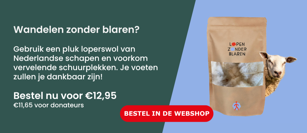 Wandelen zonder blaren? Gebruik loperswol.