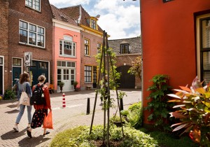 Wandelaars in de stad