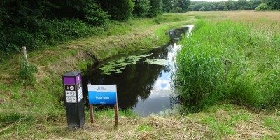 Hoogeveen paal Oude Diep.JPG