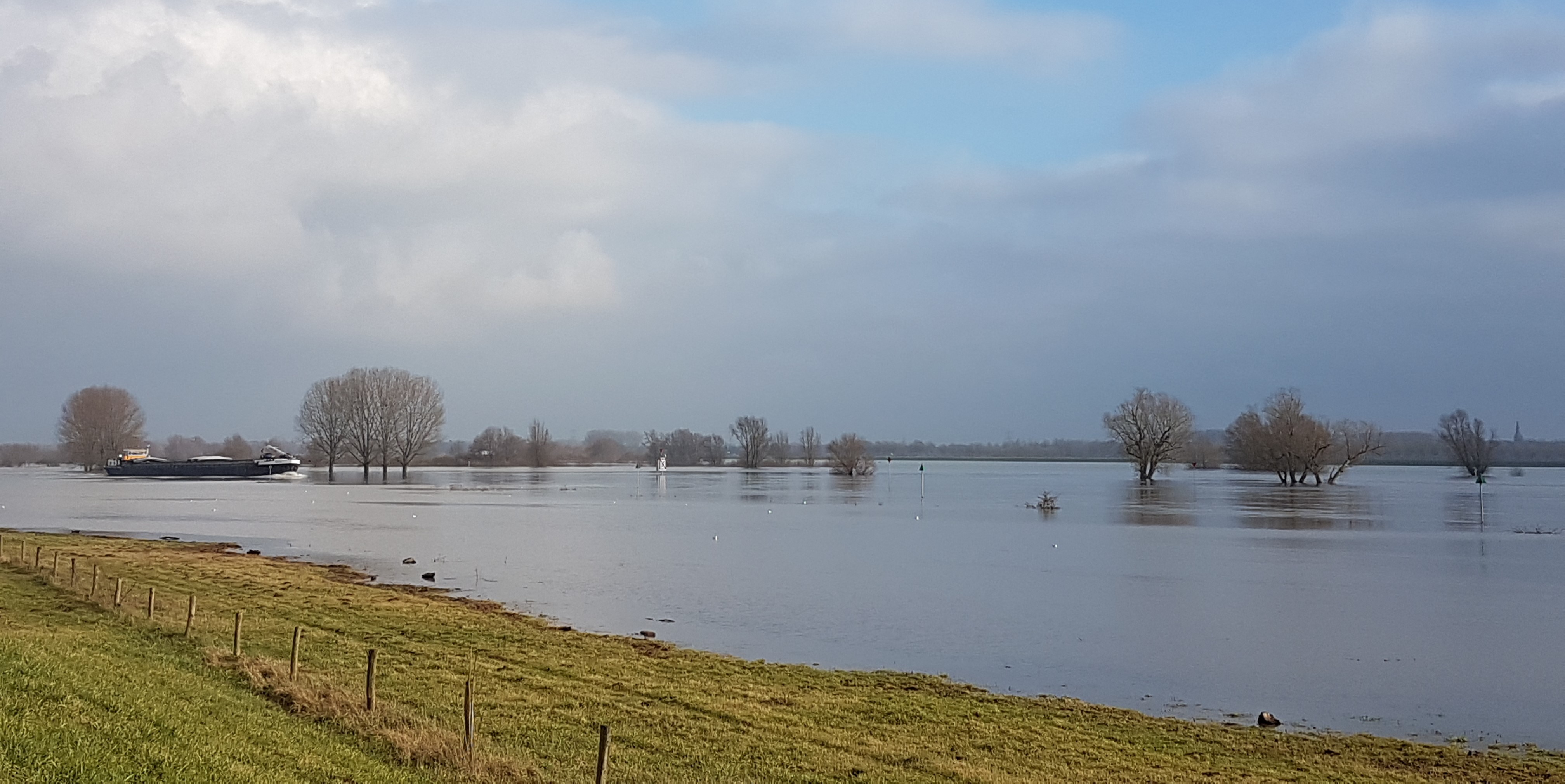 ijssel met hoogwater