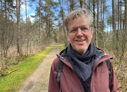 Roeland Vonk op de route nabij Den Dolder