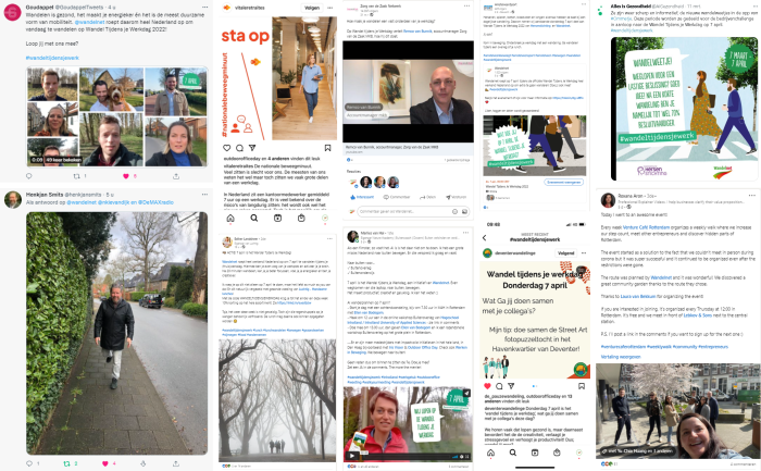 Compilatie Social Media berichten Wandel Tijdens Je werkdag 2022