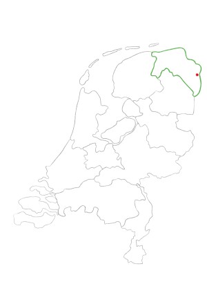 Kaart onverhard Groningen