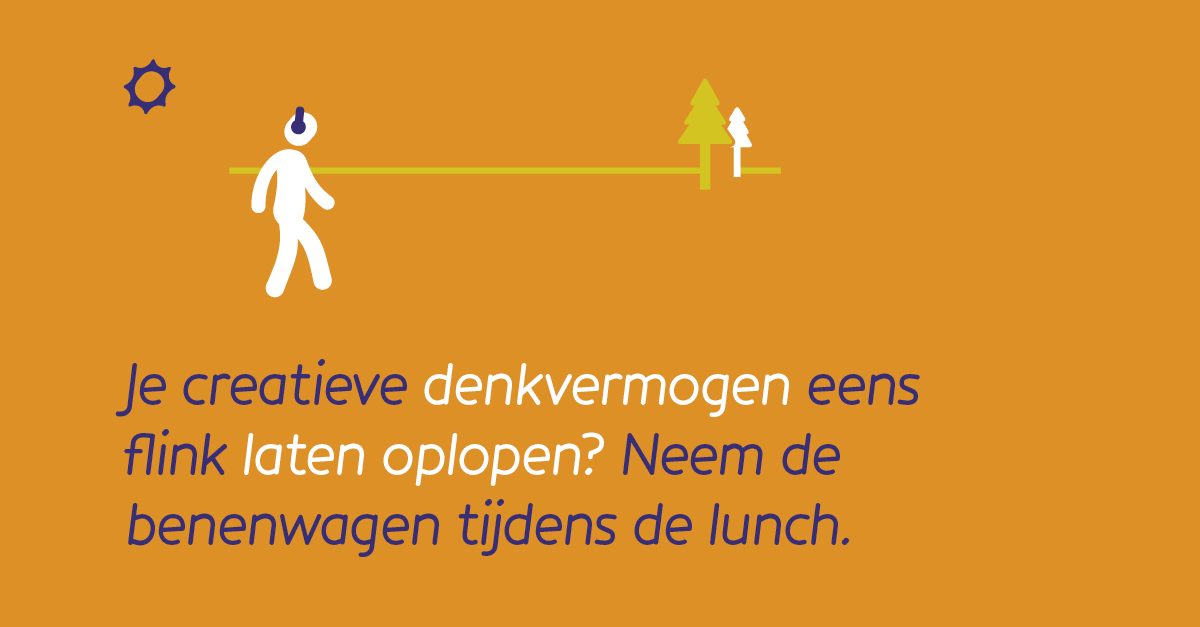 Werken in Beweging Nov20 neem de benenwagen tijdens de lunch