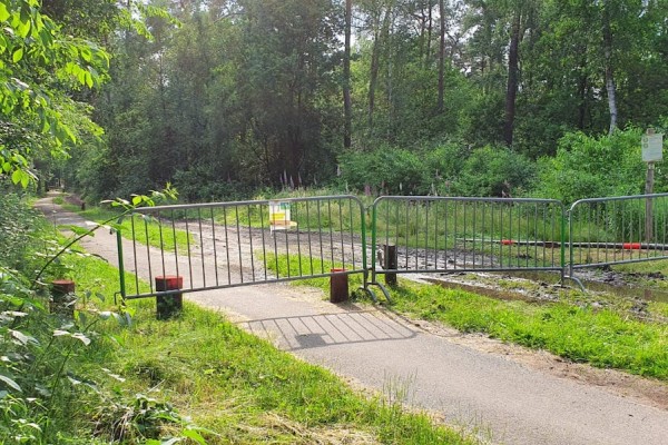 wegafsluiting bossen Leersum