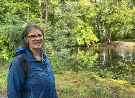 Irma Mozer op deze regenachtige ochtend © Ernst Koningsveld