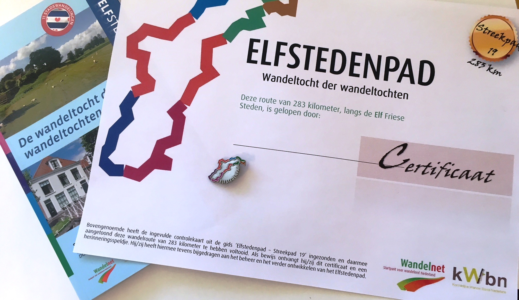 Gids oorkonde en speldje