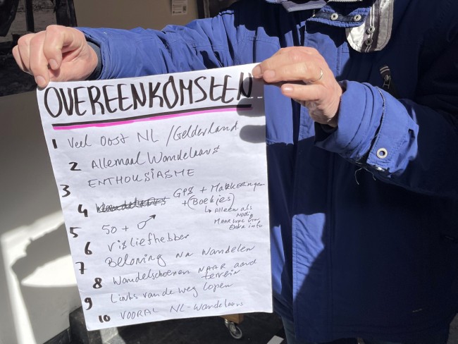 Resultaat van één van de groepjes om overeenkomsten in beeld te brengen © Ernst Koningsveld