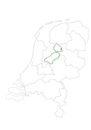 Kaart onverhard Flevoland