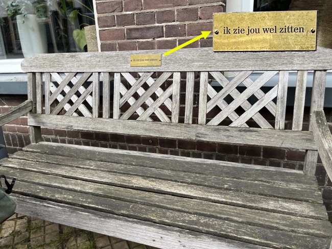 Ik zie jou wel zitten (met pijl)