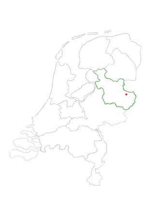 Kaart onverhard Overijssel
